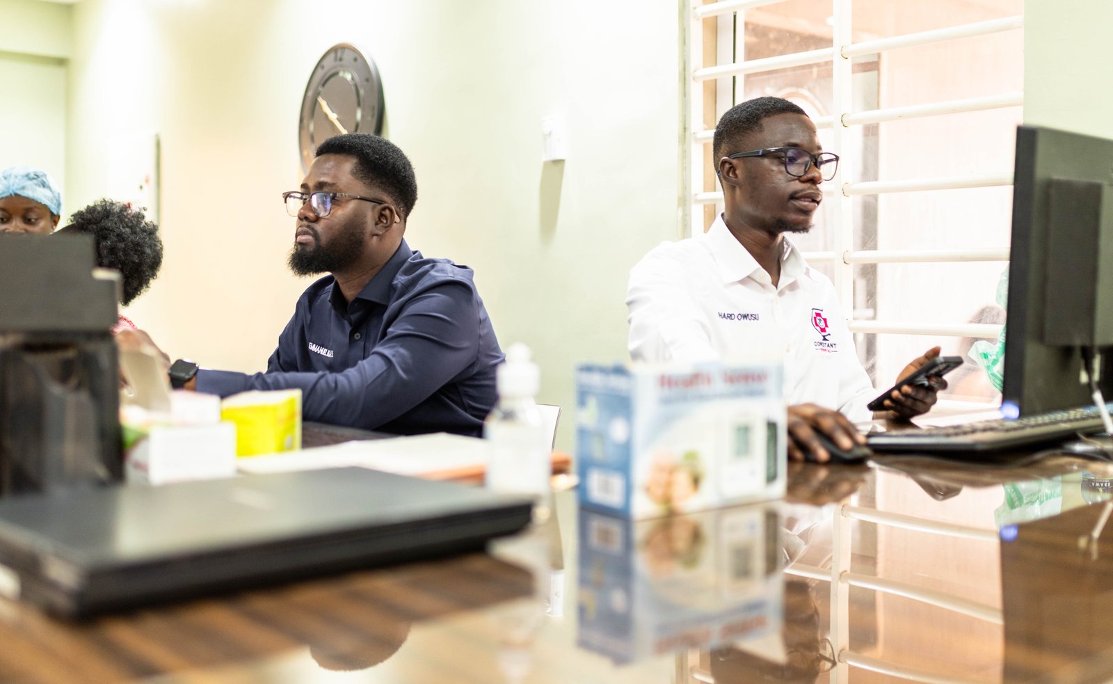 Medical staff caring for patients